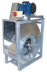 Groupe moto-ventilateur centrifuge à transmission pour désenfumage France Air SYGMA XTR