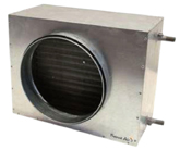 Batterie de chauffage eau chaude circulaire isolée France Air SYSTAIR EC IS