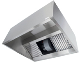 Hotte de cuisine professionnelle motorisée 400 °C/1 h France Air TETRA