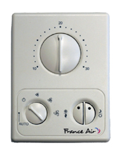 Thermostat d'ambiance mural pour ventilo-convecteur France Air THM-02 (61034503)