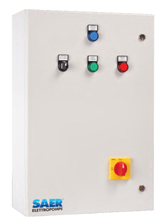 Panneau de commande pour électropompe triphasée à démarrage par impédance statorique Saer AT3