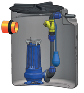 Station de relevage pour eaux usées avec cuve 400 litres Speroni DRAINBOX 400-SQ 25-1,5
