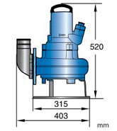 Pompe submersible à boues à hydraulique Vortex Sulzer (Abs) Sulzer ABS JT 15 ND
