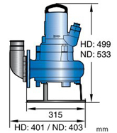 Pompe submersible pour boues à hydraulique Vortex Sulzer (Abs) Sulzer ABS JT 20