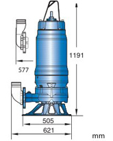 Pompe de relevage submersible à roue Vortex Sulzer (Abs) Sulzer ABS JT 250