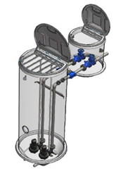 Station de pompage préfabriquée pour eaux usées et pluviales Sulzer (Abs) Sulzer ABS SPS