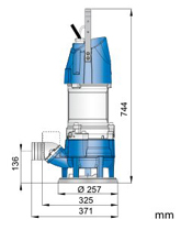 Pompe à boues submersible électrique triphasée Sulzer (Abs) Sulzer ABS XJS 25