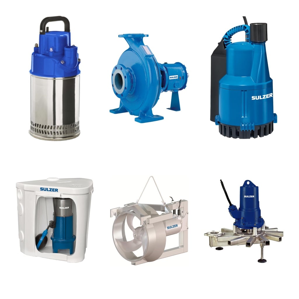 Sulzer - Pompe de relevage, centrifuge, surpression, vide-cave, station de relevage Sulzer - Pompe de relevage, centrifuge, surpression, vide-cave, station de relevage