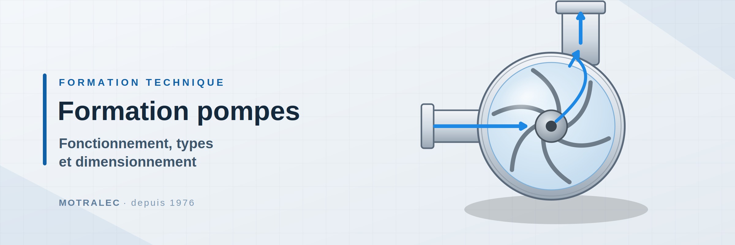 Formation pompes : fonctionnement, types et dimensionnement
