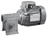 Motoréducteur à roue et vis de puissance fractionnaire Leroy Somer (Nidec) MINIBLOC MVBE