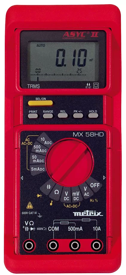 Appareil de mesure, multimètre numérique Metrix MX 58HD (MX58HD)