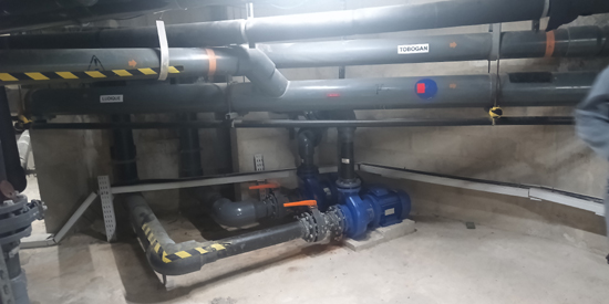 Remplacement d'une pompe Ksb ETABLOC dans un centre nautique