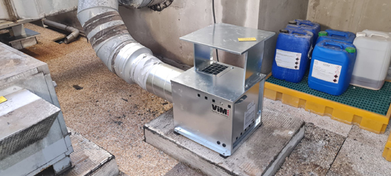 Remplacement d’un caisson de ventilation Vim en toiture avec adaptation de l’installation existante