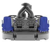 Station de relevage compacte à double pompe vortex Sfa SANICUBIC 2 VX KB