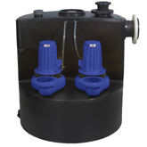 Station de relevage eaux usées à double pompe vortex Sfa SANICUBIC 2 VX W80