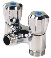 Robinet double vertical en laiton pour machine à laver Sferaco 1328