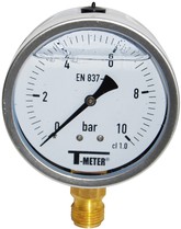Manomètre boîtier inox à bain de glycérine Sferaco 1615