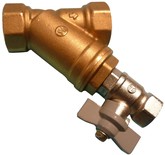 Filtre en Y à tamis taraudé avec robinet de rinçage Sferaco 211 Avec robinet de rinçage