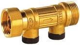 Clapet de non-retour laiton pour réseau d'eau potable Sferaco NON RETOUR 340 Modèle long avec deux bouchons polyamide 1/4
