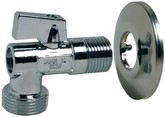 Vanne à sphère laiton chromé équerre rallongée pour machine à laver Sferaco 684