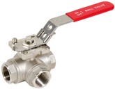 Vanne à boisseau sphérique inox 3 voies haute pression Sferaco 780 Lumière L