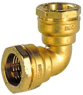 Raccord de réparation laiton pour tube polyéthylène Sferaco 866 Manchon coudé 90°