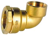 Raccord de réparation laiton coudé 90° femelle pour tube polyéthylène Sferaco 868