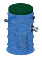 Station de relevage enterrée double pompe pour eaux usées Tsurumi TSURUBOX 600 HAUTEUR 185