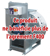 Moto-ventilateur centrifuge de désenfumage F400 Vim GTLB 1 F400