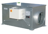 Caisson de traitement d'air aérotherme insonorisé à entraînement direct Vim KSDA