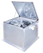 Ventilateur axial de toiture avec couvercle motorisé Vim TGT HATCH
