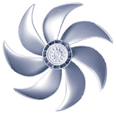 Ventilateur axial à moteur asynchrone deux vitesses Ziehl Abegg Ziehl-Abegg FN080-ADK.6N.V7P5 (168901)